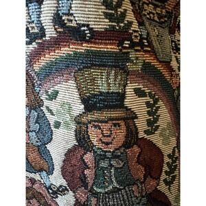 Vintage Tapestry Weirdcore Eclectic St Patty Day Leprechaun Graphic Woven Vest